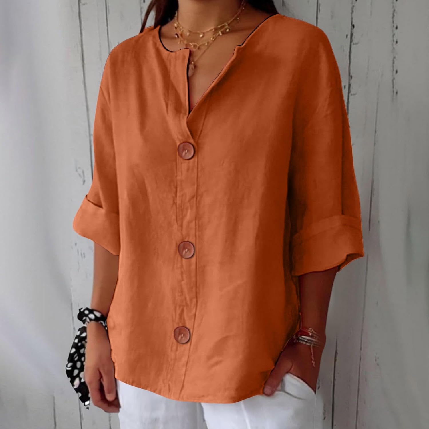 Ruby | Casual Linen Blouse