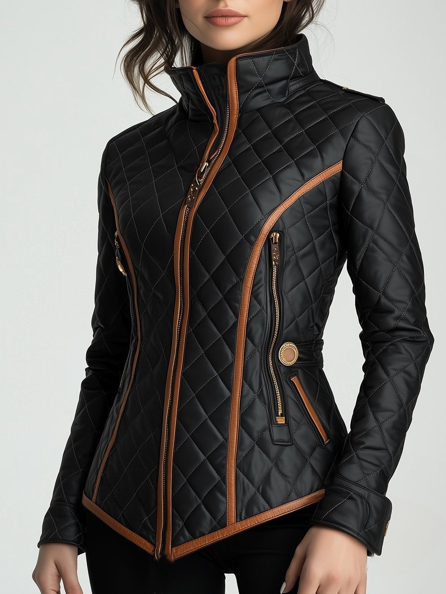 Mandy | Diamond-quilted Padded Jacket