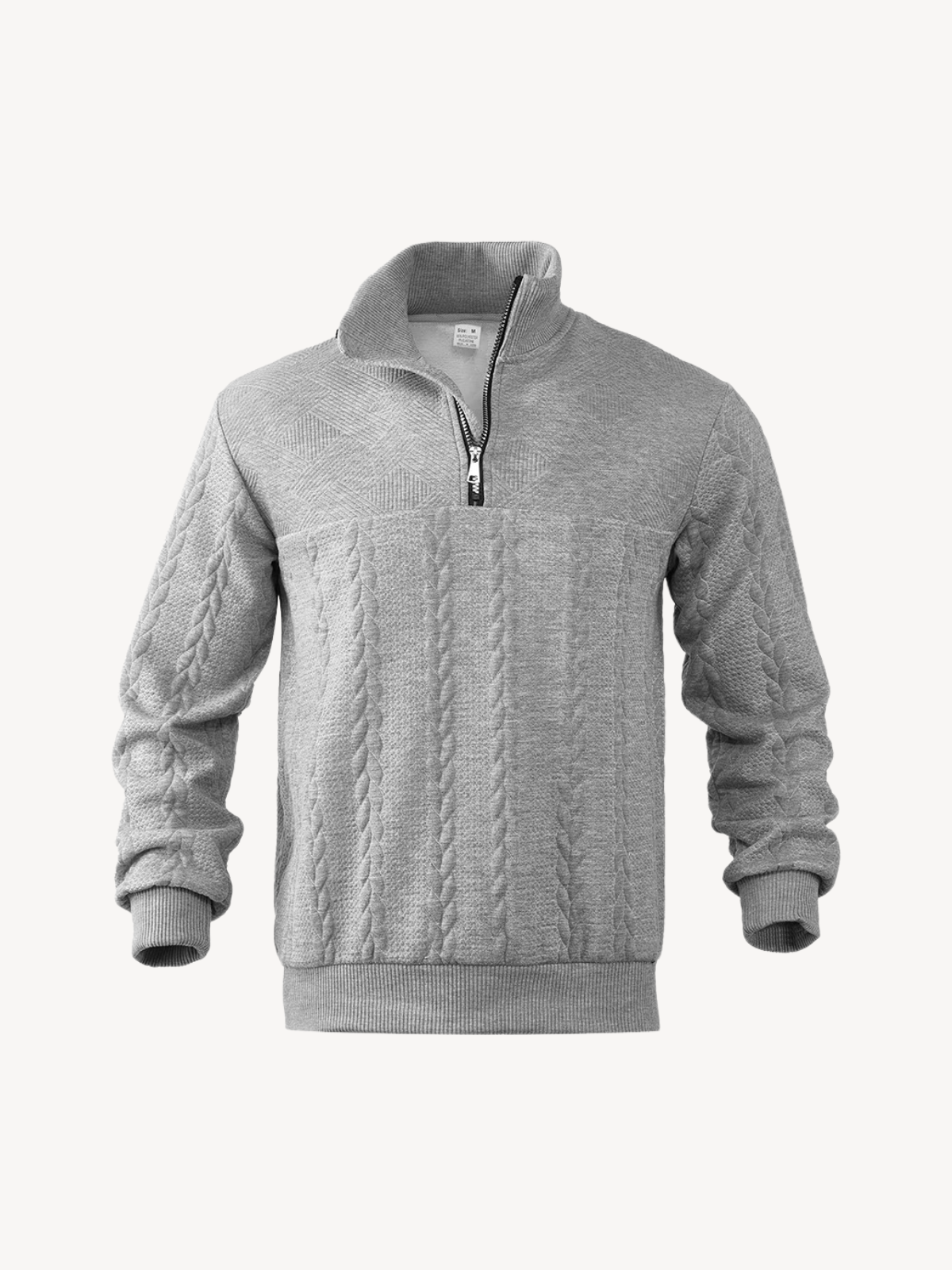 RANIER - HENLEY CASUAL S POLOVÝM ZIPEM