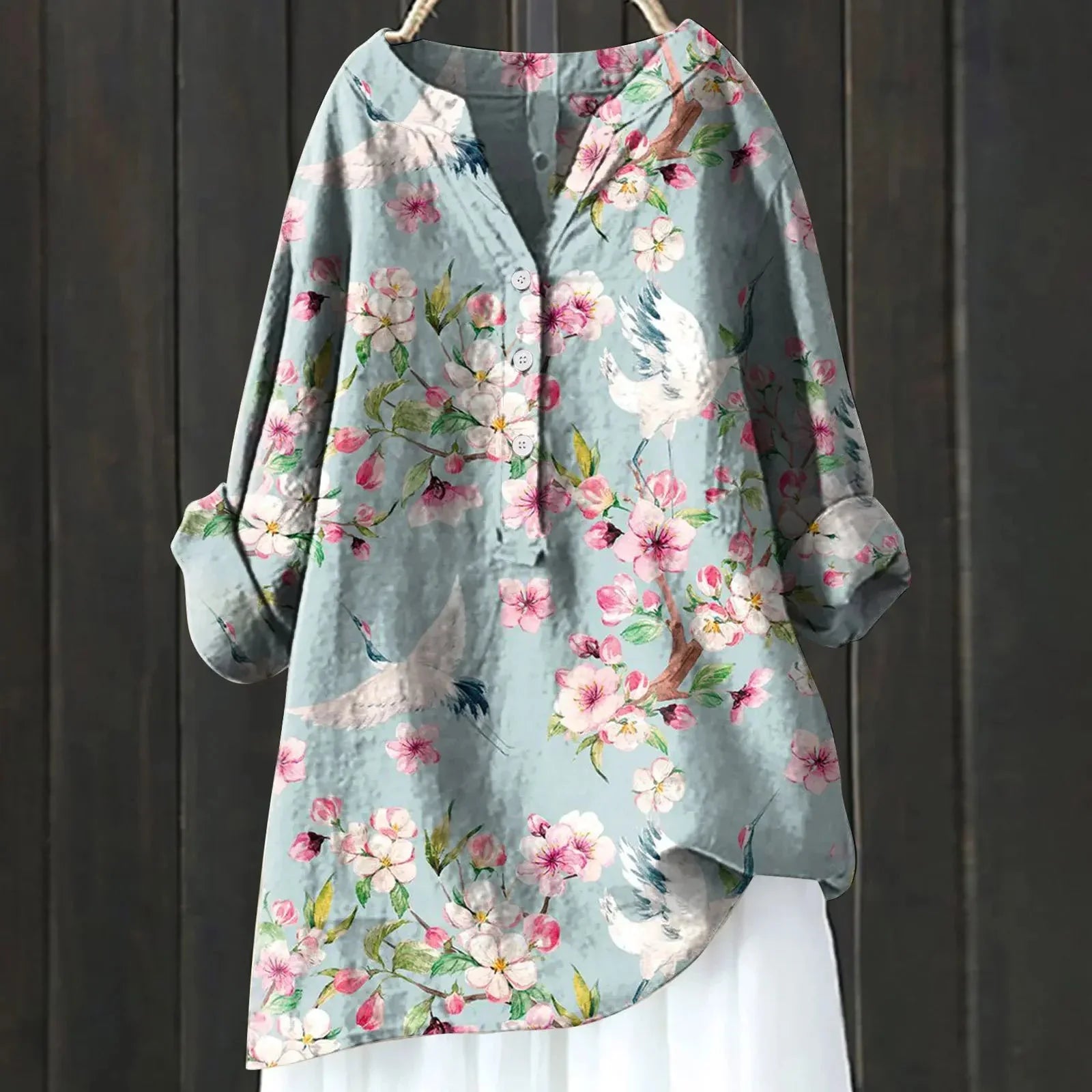 ZARA™ - ELEGANT BLOUSE WITH FLORAL ACCENTS